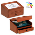 Cherry Brown Solid Wooden Photo Storage Box (4"x6" Photo)
